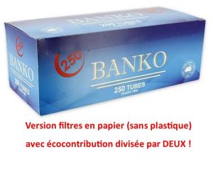 tubes BANKO 250 filtres papier