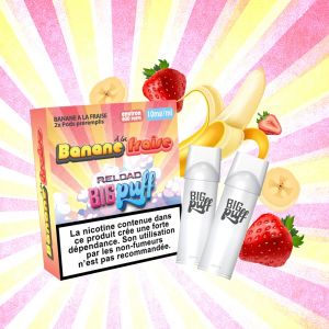 Recharge X2 Big Puff banane fraise 10 mg nicotine 