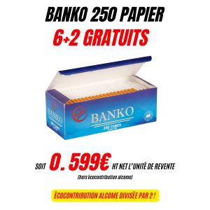 Tubes Banko 250 filtres papier 6+2