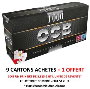 Tubes OCB 1000 9+1 gratuit