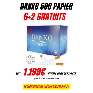 Tubes Banko 500 filtres papier 6+2