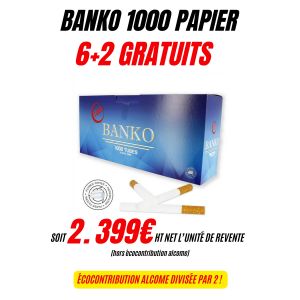 Tubes Banko 1000 filtres papier 6+2